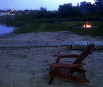 Fire Pit at the cottage for rent